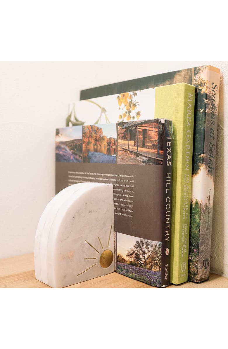 Matr Boomie Indukala Sun and Moon Marble Bookends, Alternate, color, Multicolor