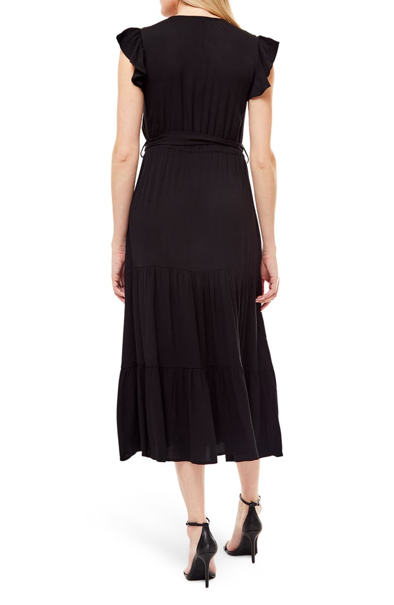 Love By Design Marylin Ruffle Crepe Maxi Dress, Alternate, color, 
