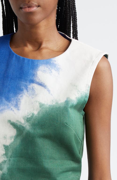 Busayo Enitan Sleeveless Crop Top In Blue Multicolored
