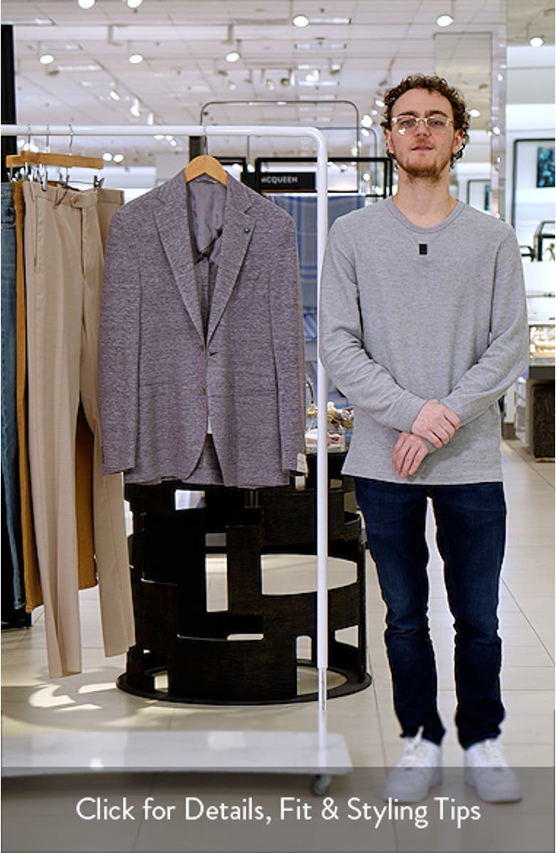 Hartford Mauve Mélange Knit Linen & Wool Blend Sport Coat, sales video thumbnail