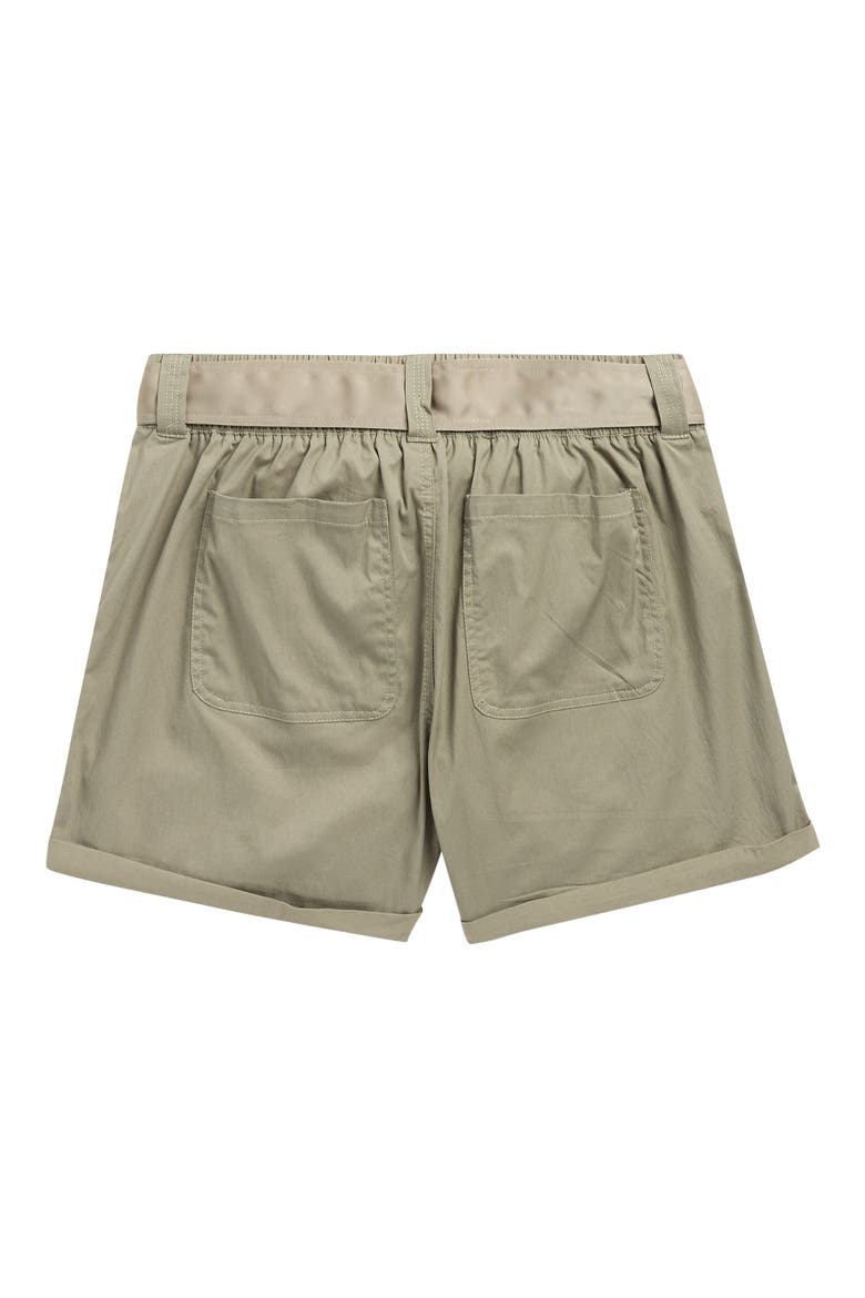 Kids' Cuffed Belted Shorts, Alternate, color, GREEN