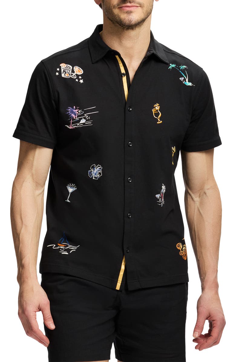 Robert Graham Boat Day Short Sleeve Shirt, Main, color, 