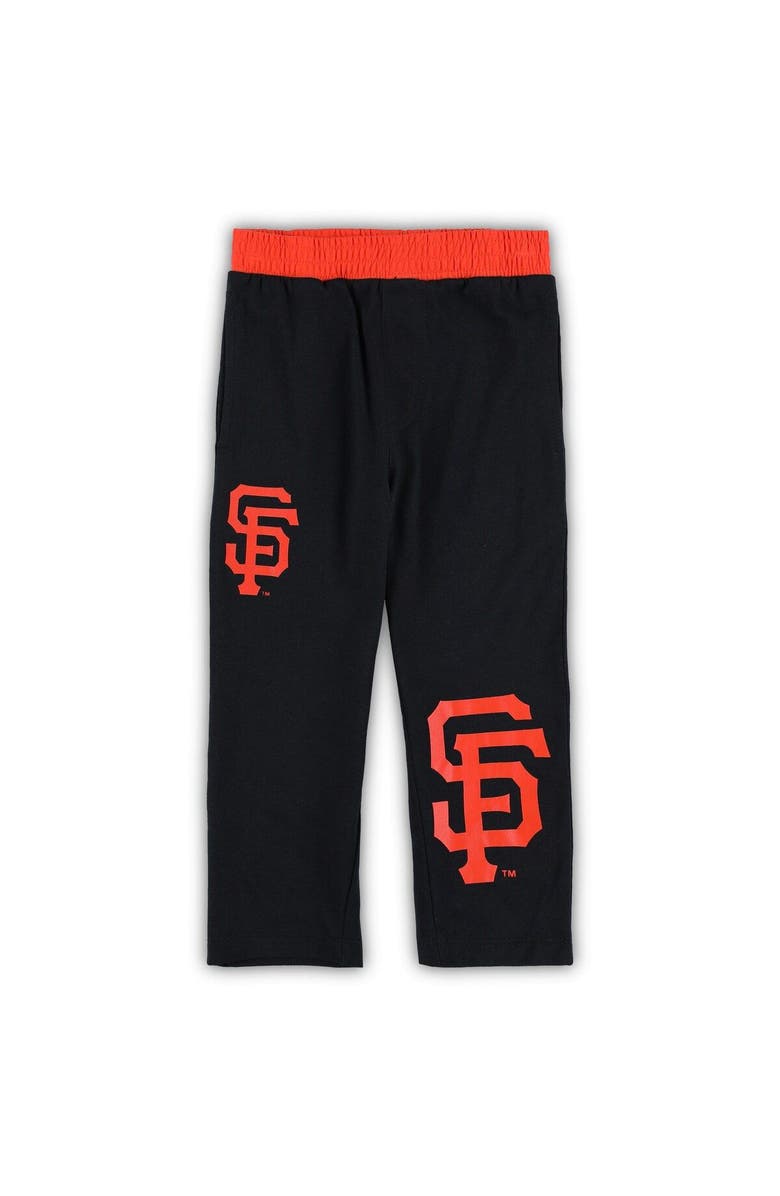 Outerstuff Toddler Black/Orange San Francisco Giants Batters Box T-Shirt & Pants Set, Alternate, color, 