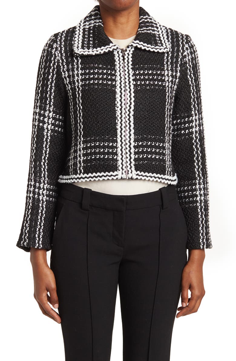 PLM Plaid Zip Front Crop Jacket, Alternate, color, 