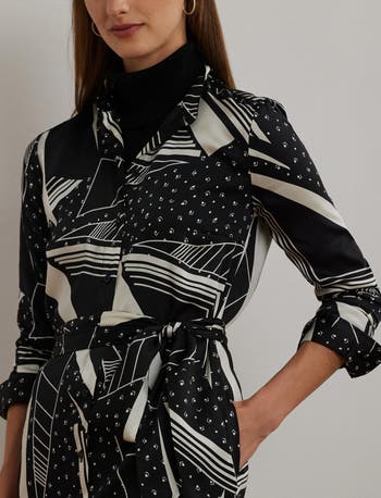 Lauren Ralph Lauren ★【ワンピース】Belted Long Sleeve Belted Denim Shirtdress