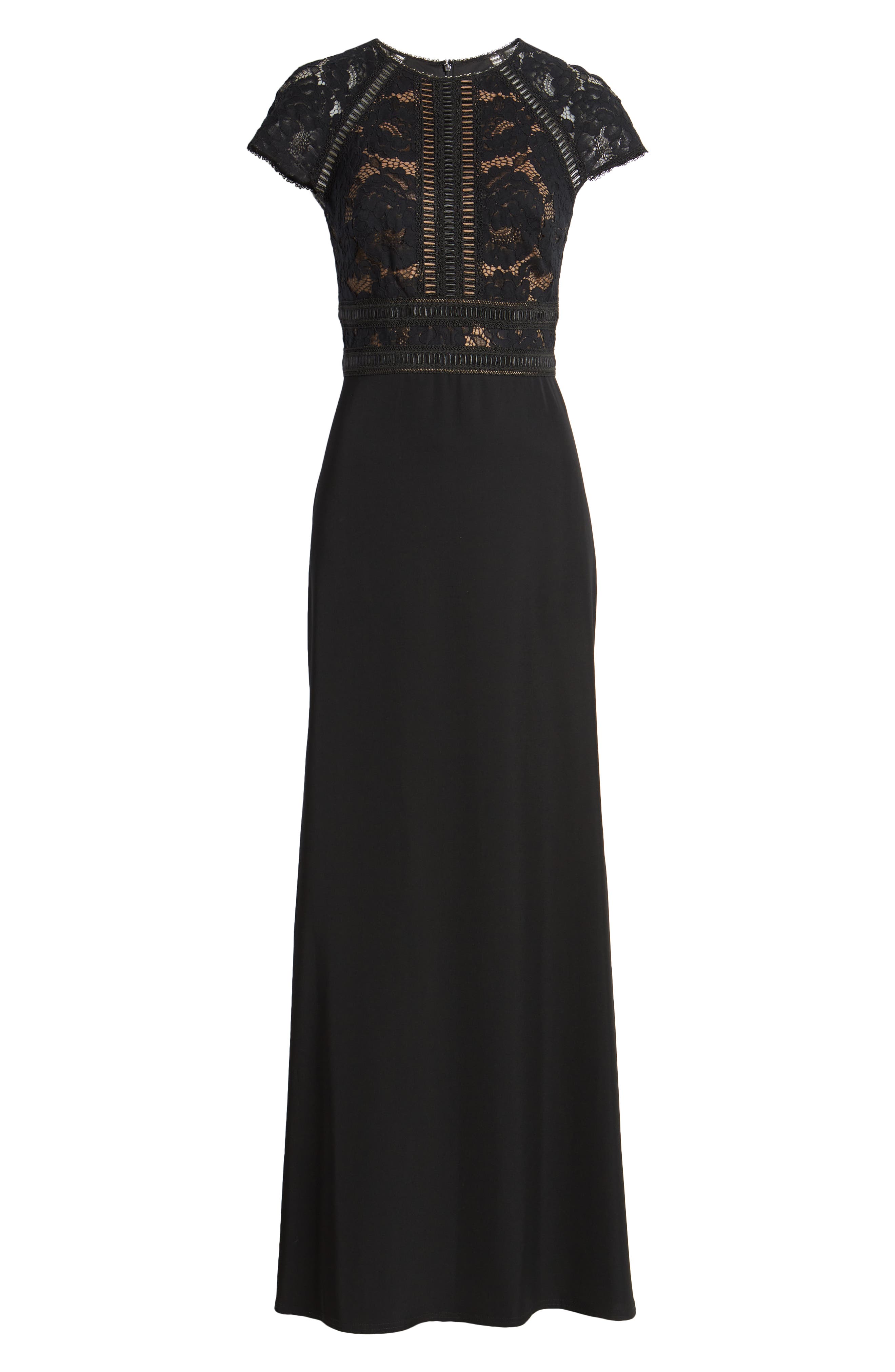 Lace & Crepe A-Line Gown (Women) | Nordstrom