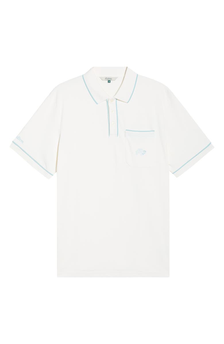 Malbon Golf Dove Piqué Performance Golf Polo, Alternate, color, White