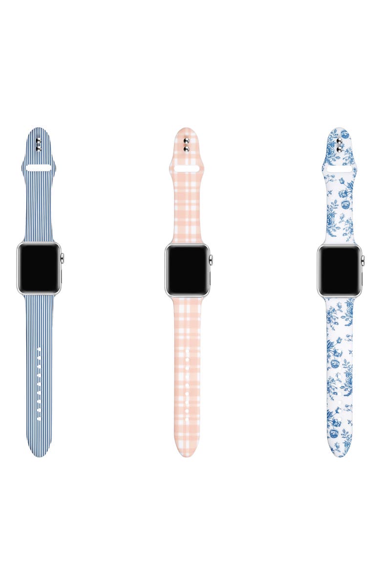 The Posh Tech Assorted 3-Pack Silicone Apple Watch<sup>®</sup> Watchband, Alternate, color, Assorted