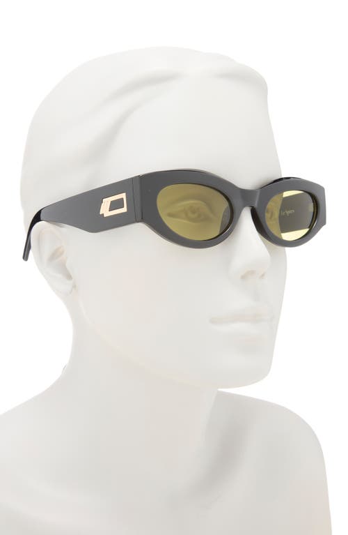 Le Specs Body Bumpin Ii 50mm Oval Sunglasses In Black