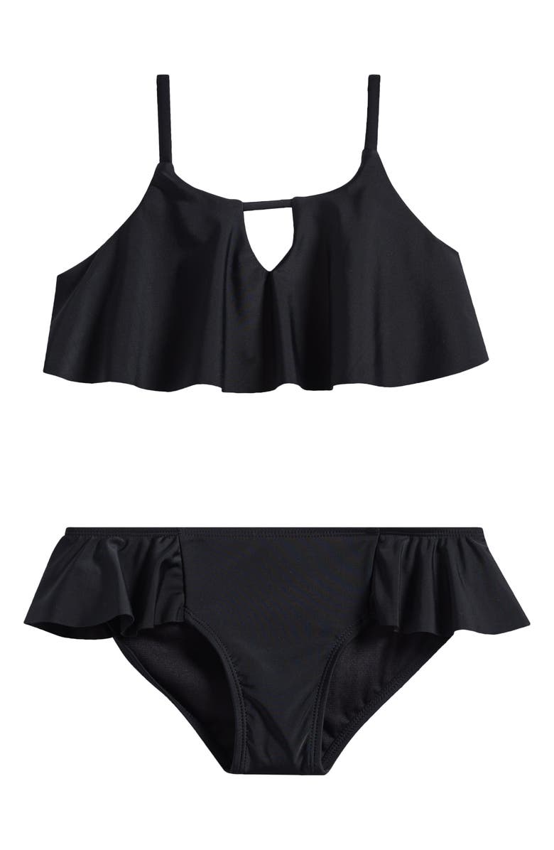 Raisins Kids' Cayucos Two-Piece Swimsuit, Main, color, Black