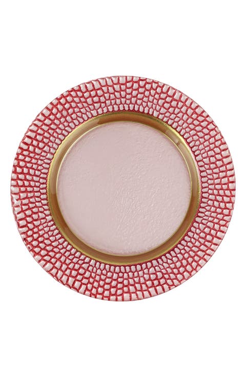 Pelli Glass Pink Salad Plate