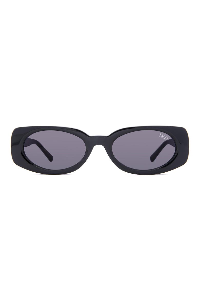 Booked 52mm Rectangular Sunglasses, Main, color, BLACK / DARK SMOKE