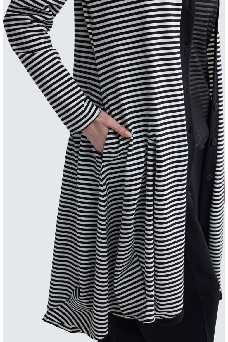 Elonie Striped Balloon Jacket, Alternate, color, Black Strip