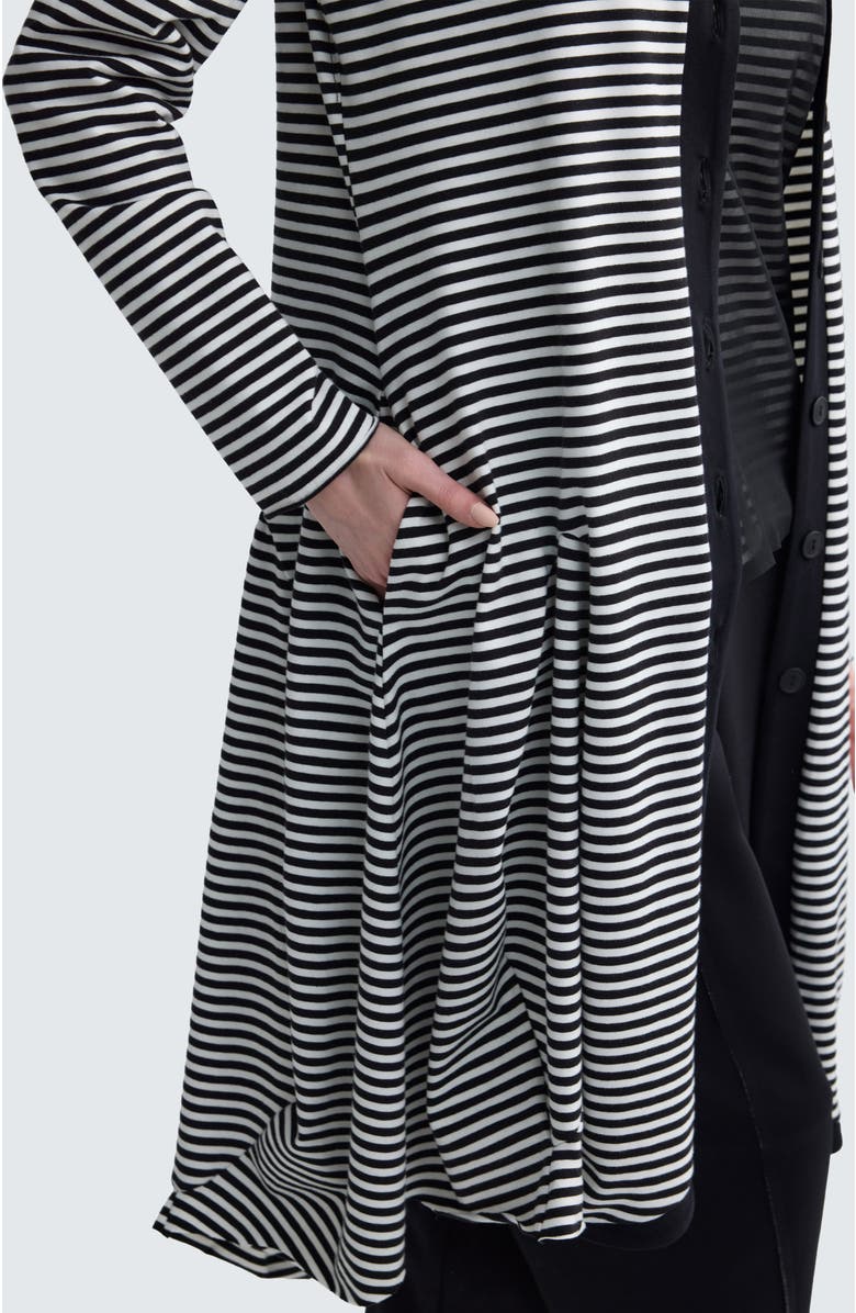 LUUKAA Elonie Striped Balloon Jacket, Alternate, color, Black Strip