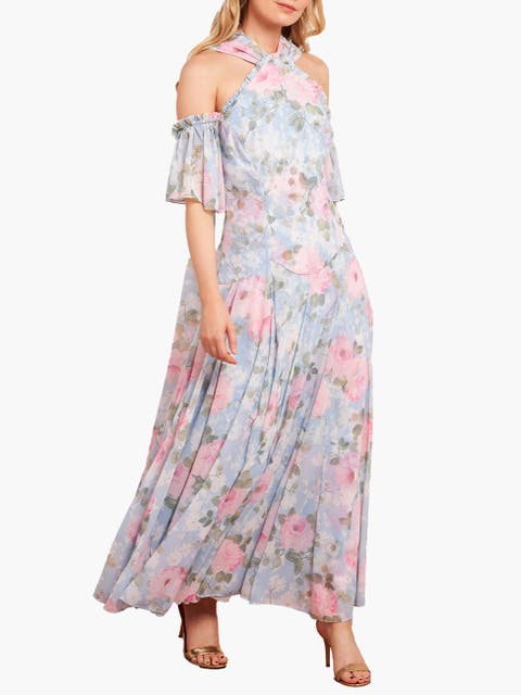 Camille's Garden Halter Neck Ankle Gown