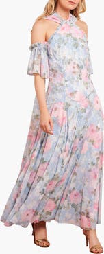 Needle & Thread Camille's Garden Halter Neck Ankle Gown