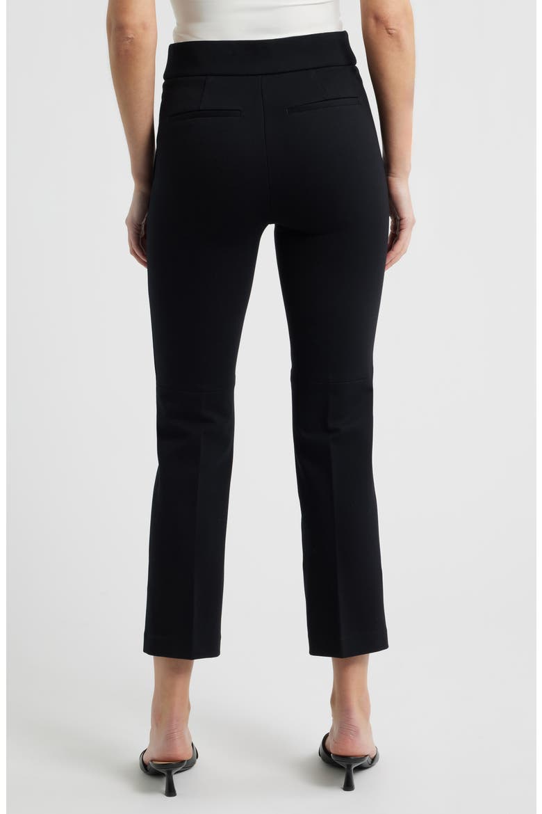 Ponte Pintuck Kick Flare Pants, Alternate, color, CLASSIC BLACK