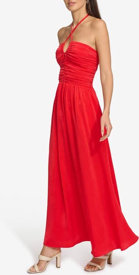 新作セール DKNY ワンピース マキシ Satin Long Wrap Dress bkk22913_champagne_xl?pdp.template