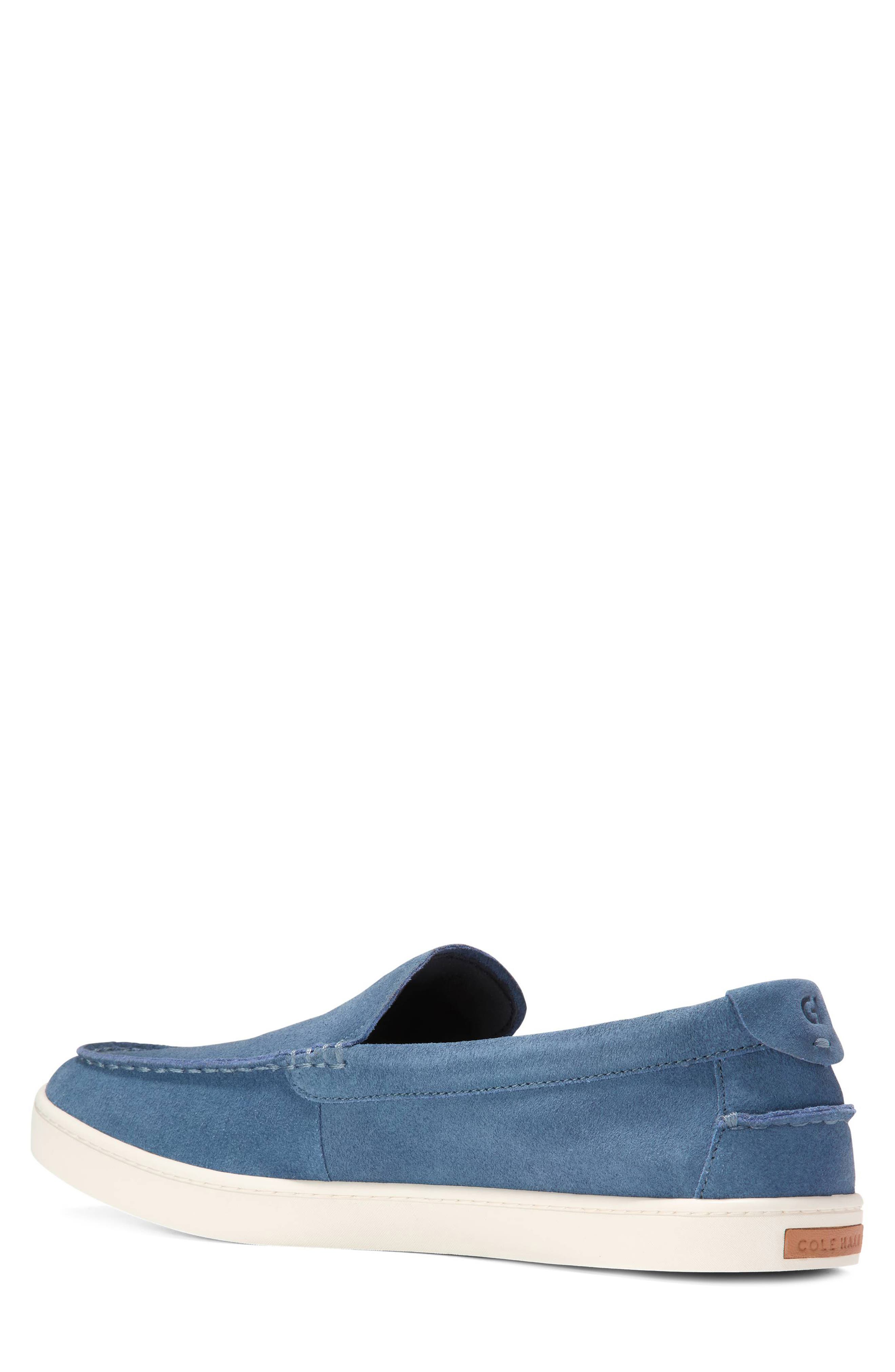 Cole Haan Pinch Weekend Venetian Loafer, Alternate, color, China Blue Suede/ Ivory