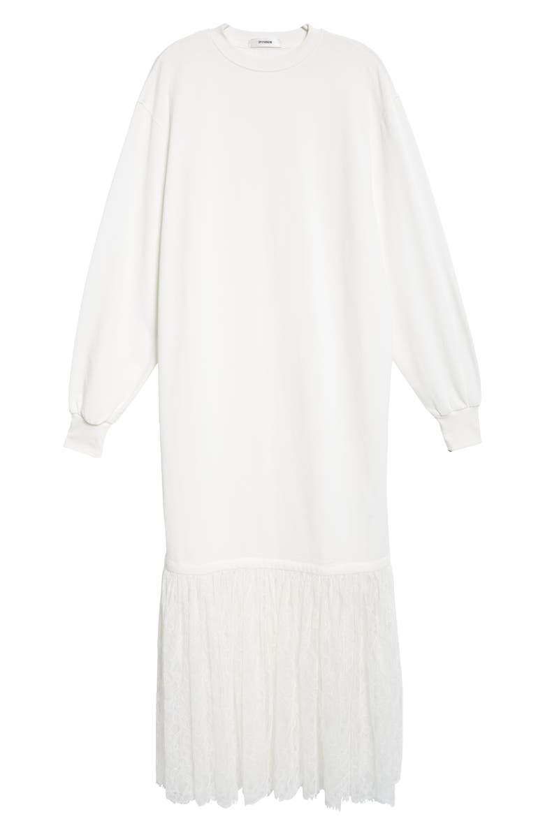 Interior The Bobby Long Sleeve Lace Drop Waist T-Shirt Dress, Alternate, color, 