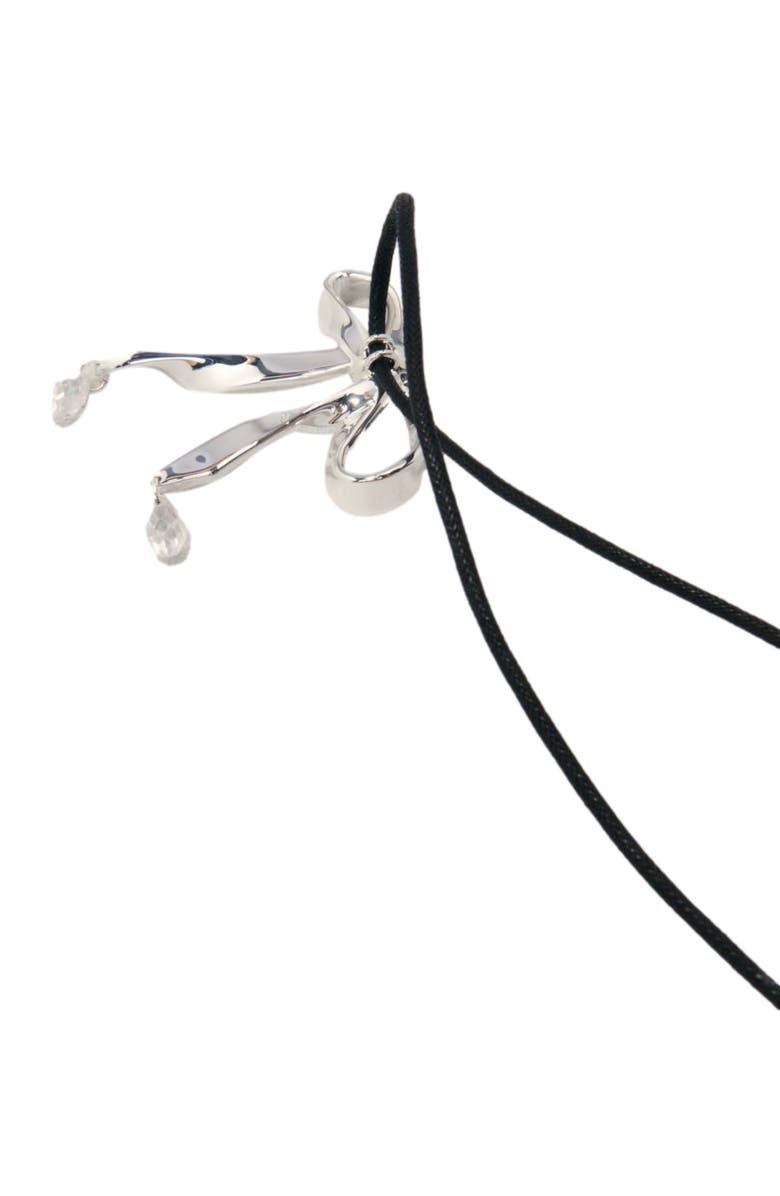 maje Silver bow necklace, Alternate, color, 