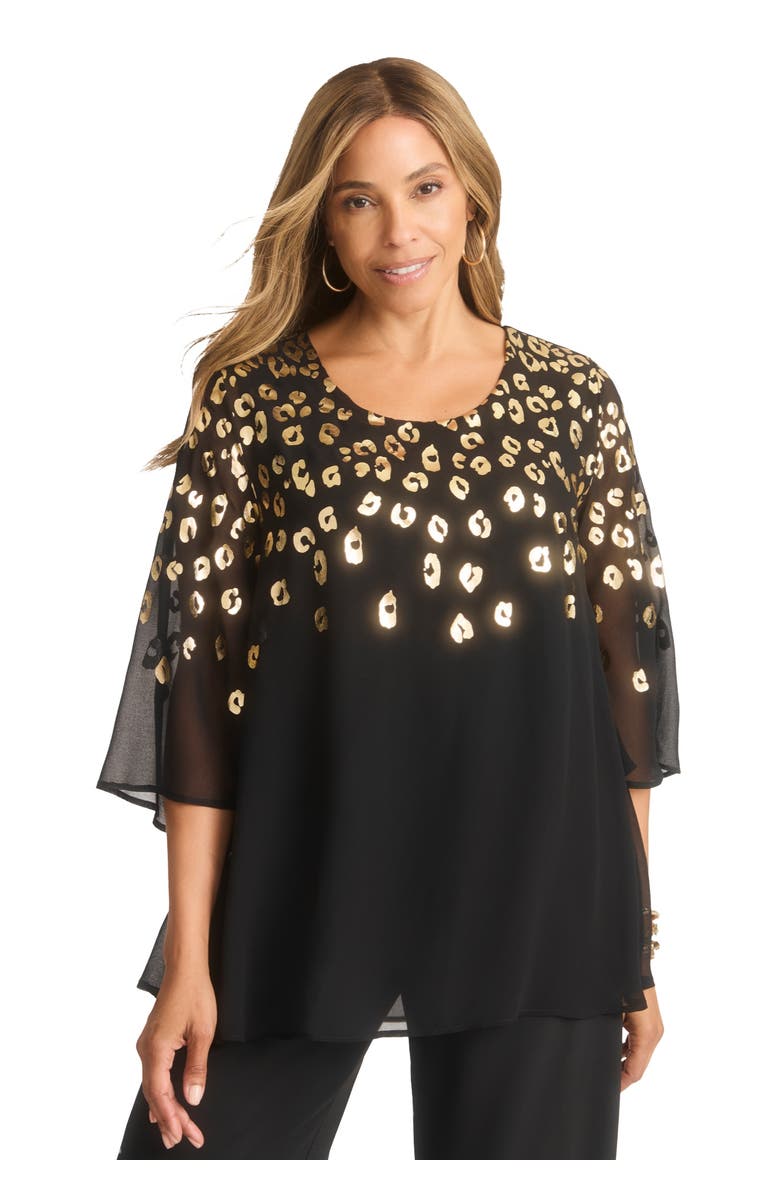 Jessica London Georgette Flutter Top, Main, color, 