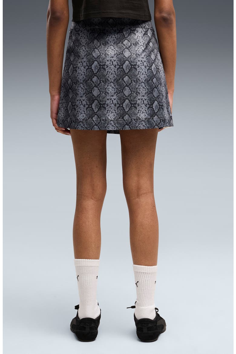 T7 Snake Print Skirt, Alternate, color, PUMA BLACK