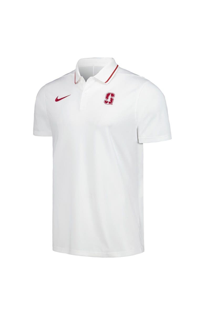 Nike Men's Nike White Stanford Cardinal 2023 Coaches Performance Polo, Alternate, color, 