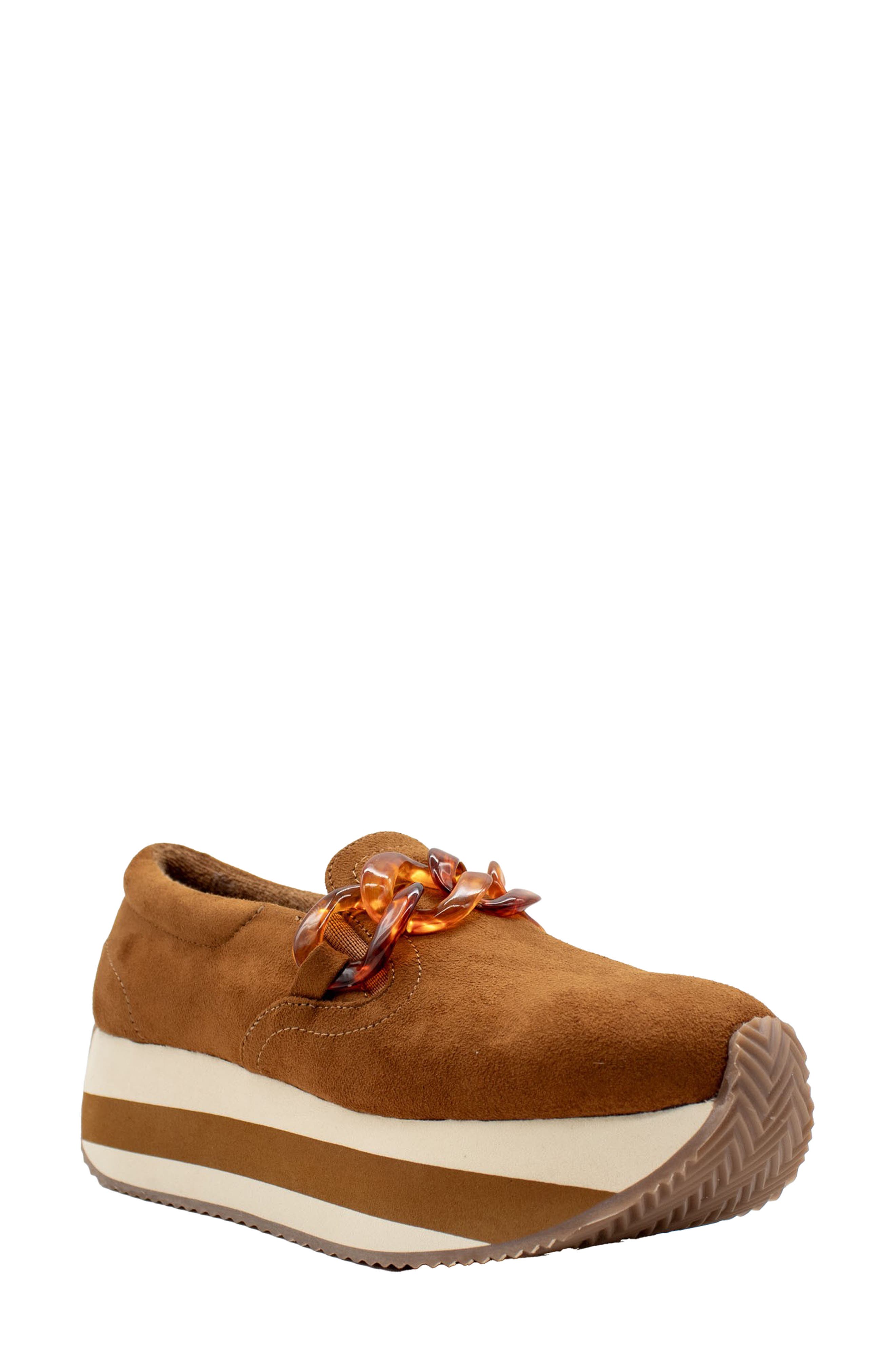Volatile Harding Platform Loafer, Main, color, Cognac