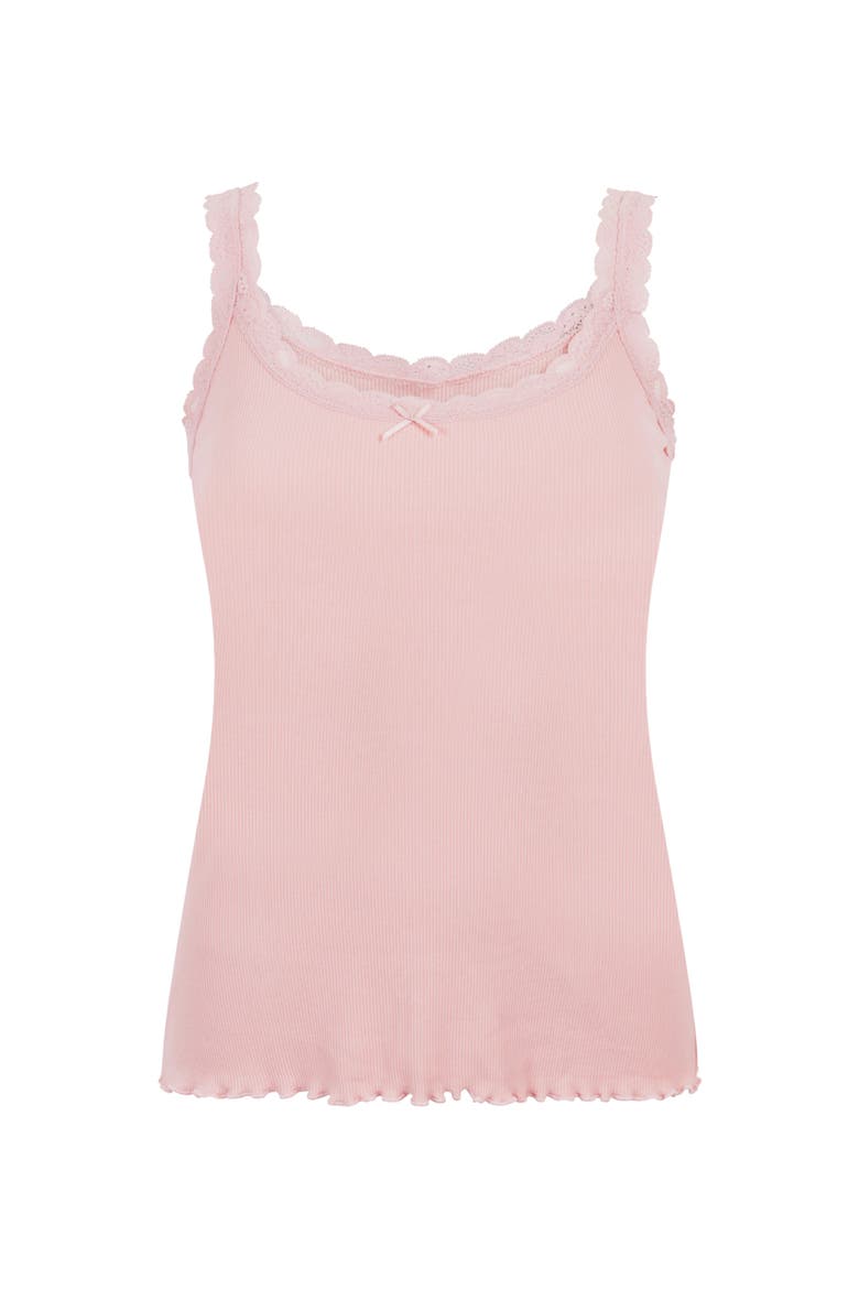 Rib Lace Cami, Alternate, color, Pale mauve