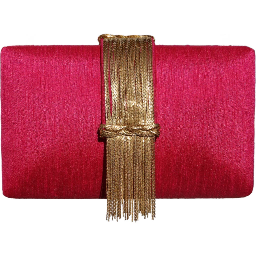 Simitri Electric Fringe Clutch In Red