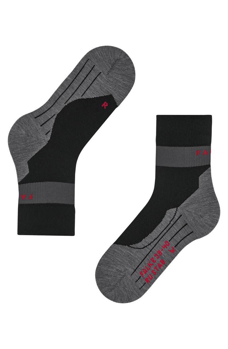 Falke RU Compression Stabilizing Running Socks, Alternate, color, Black-Mix