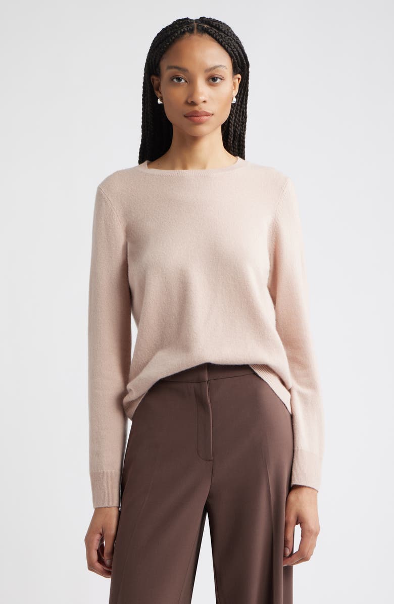 Nordstrom Cashmere Crewneck Sweater, Main, color, Tan Memoir