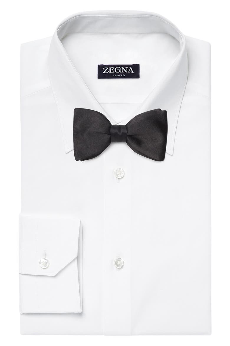 Silk Bow Tie, Alternate, color, BLACK