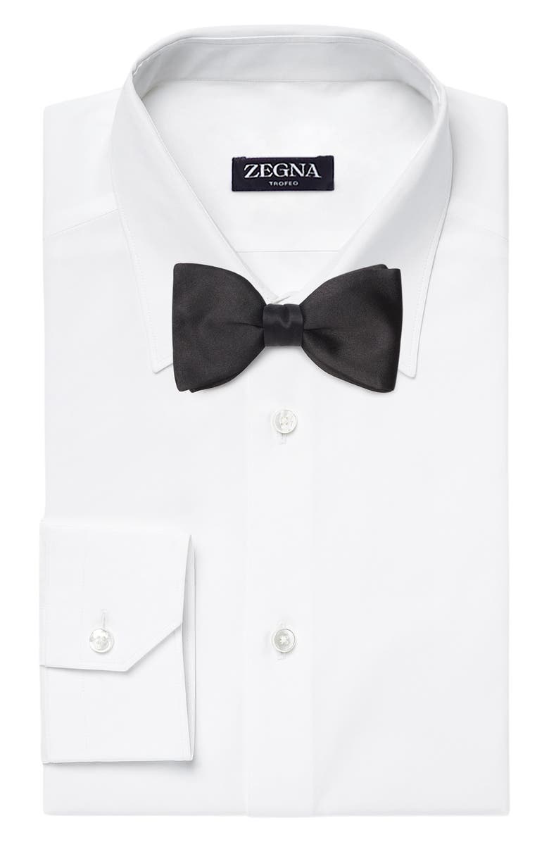 ZEGNA TIES Silk Bow Tie, Alternate, color, Black