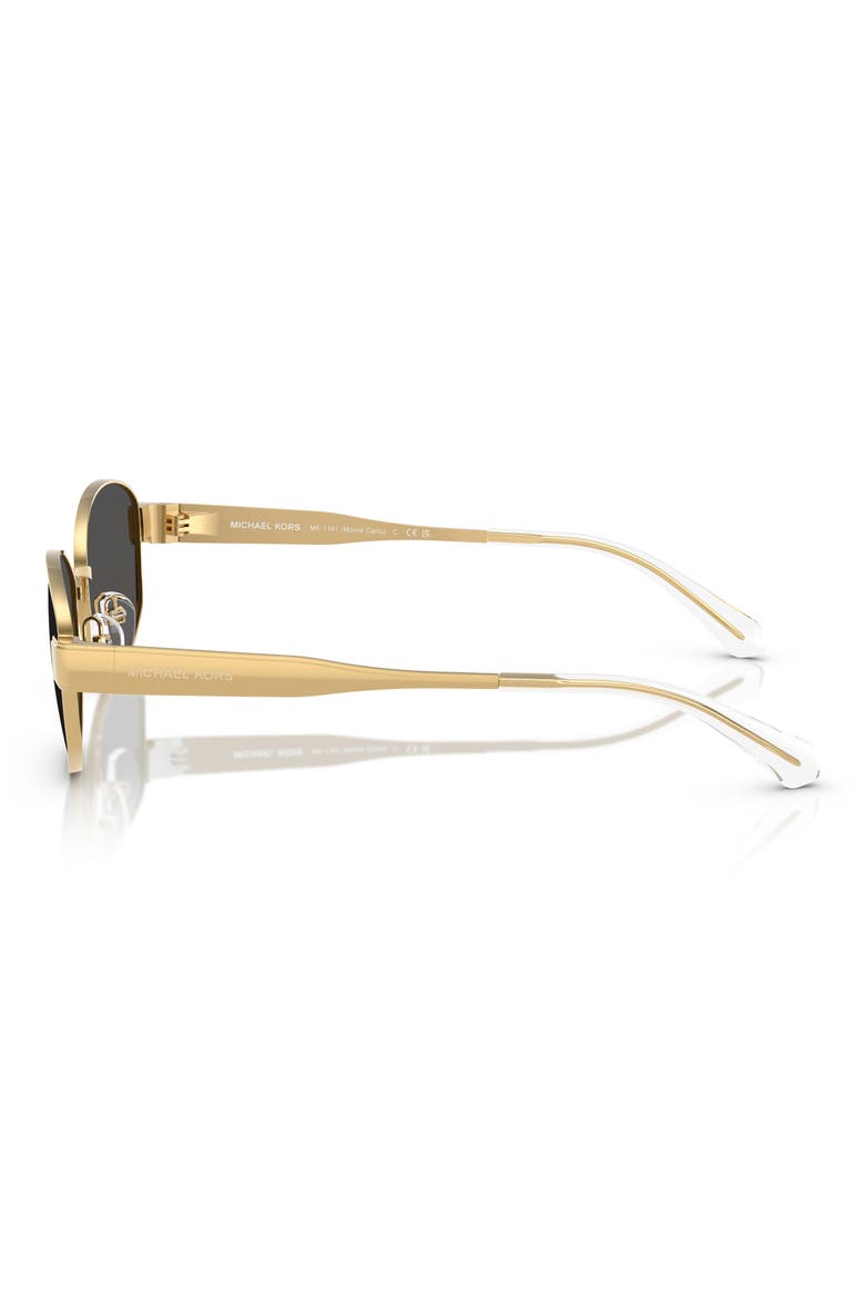 56mm Oval Sunglasses, Alternate, color, DARK GREY/ GOLD