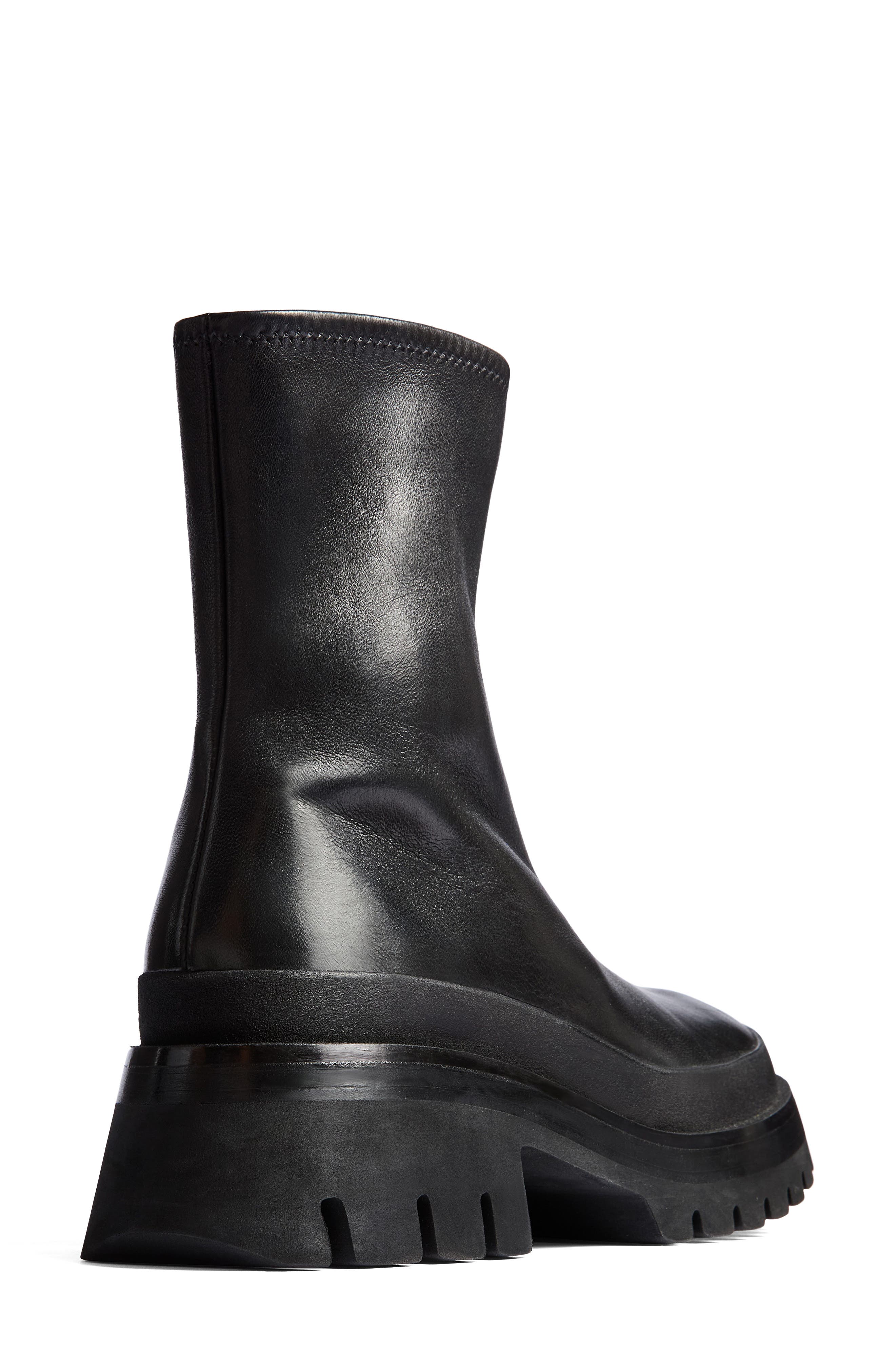 Khaite Fallon Lug Sole Bootie, Alternate, color, Black