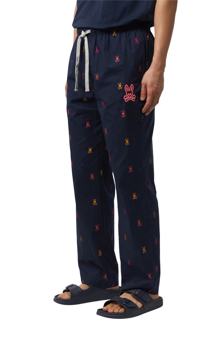 Psycho Bunny Cotton Poplin Pajama Pants, Alternate, color, 