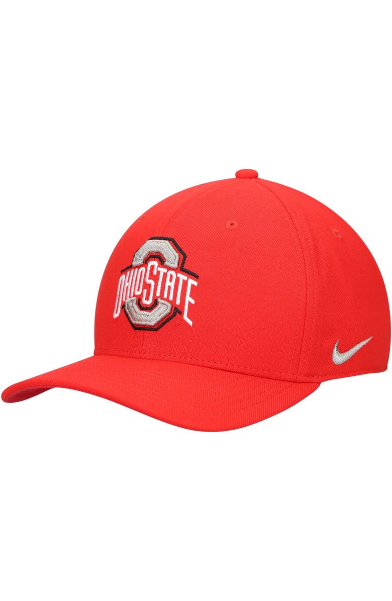 Nike Men's Nike Scarlet Ohio State Buckeyes Classic99 Swoosh Performance Flex Hat, Main, color, 