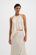 Malina Madina Asymmetric Lace Hem Top