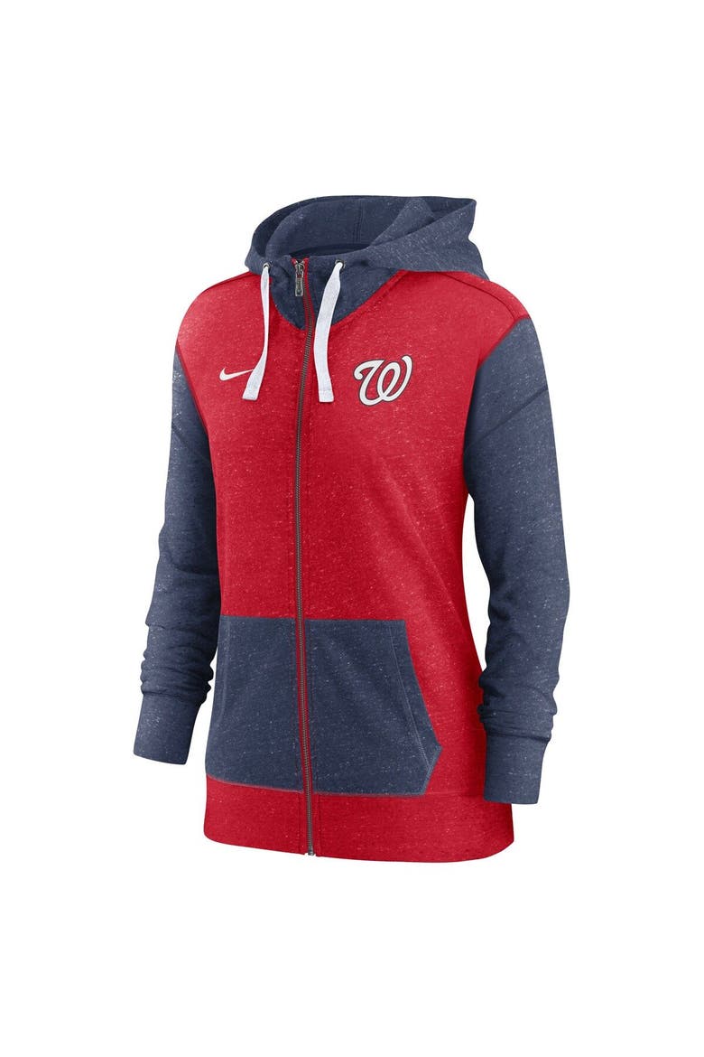 Women's Nike Red Washington Nationals Full-Zip Hoodie, Alternate, color, Red