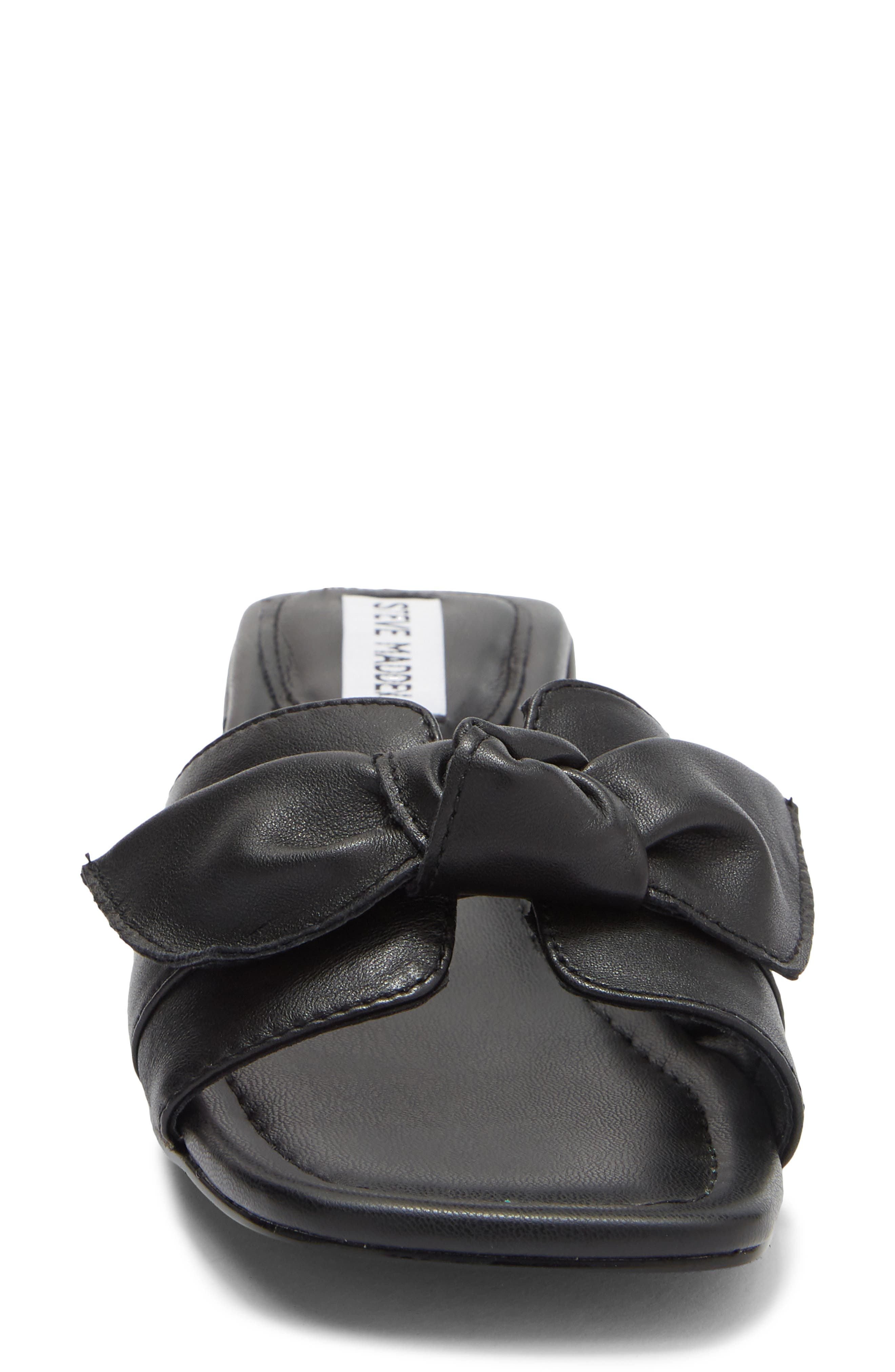 Steve Madden Catumm Bow Slide Sandal, Alternate, color, Black