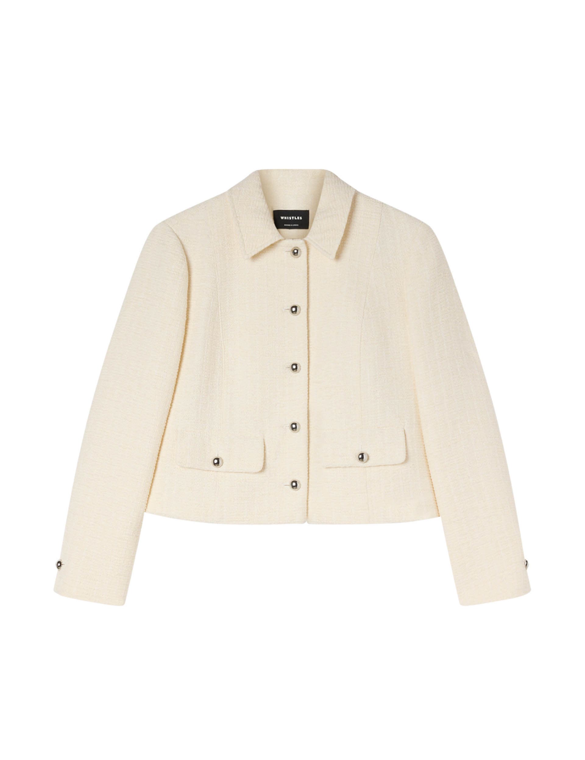 Whistles Cropped Boucle Jacket (Women) | Nordstrom