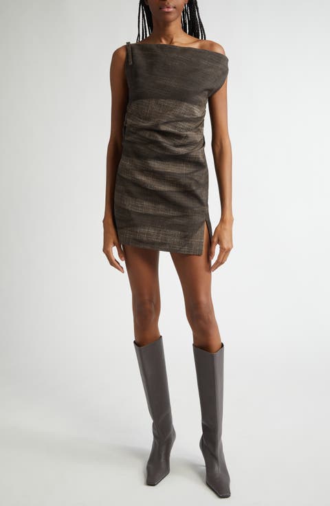 ワンピース ACNE STUDIOS Woman Dress Multicolor A20793 BPH Acne Studios - Satin dress - Multi brown