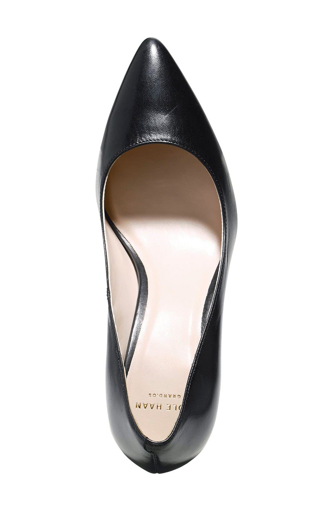 'Juliana' Pointy Toe Pump, Alternate, color, BLACK