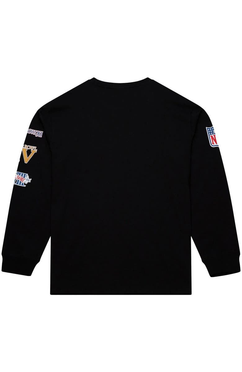 Mitchell & Ness Men's Mitchell & Ness Black Oakland Raiders Training Camp Vintage Logos Long Sleeve T-Shirt, Alternate, color,