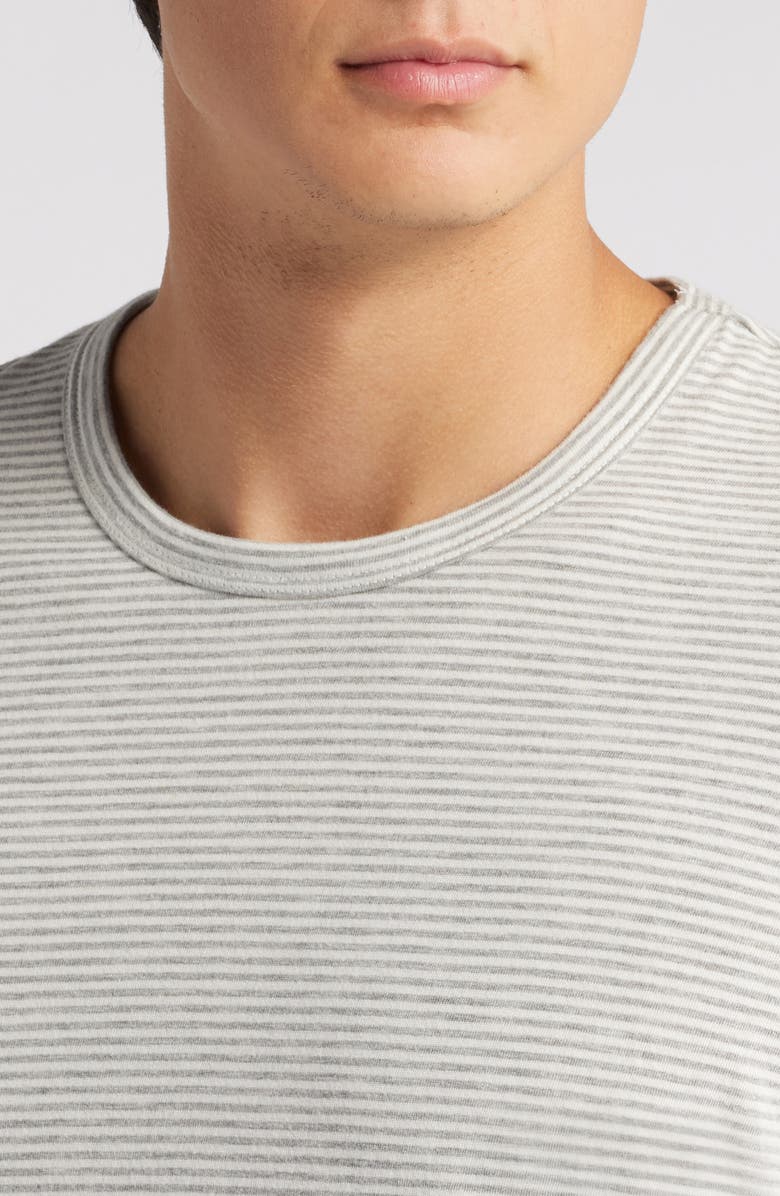 ATM Anthony Thomas Melillo Microstripe Long Sleeve Slub T-Shirt, Alternate, color,