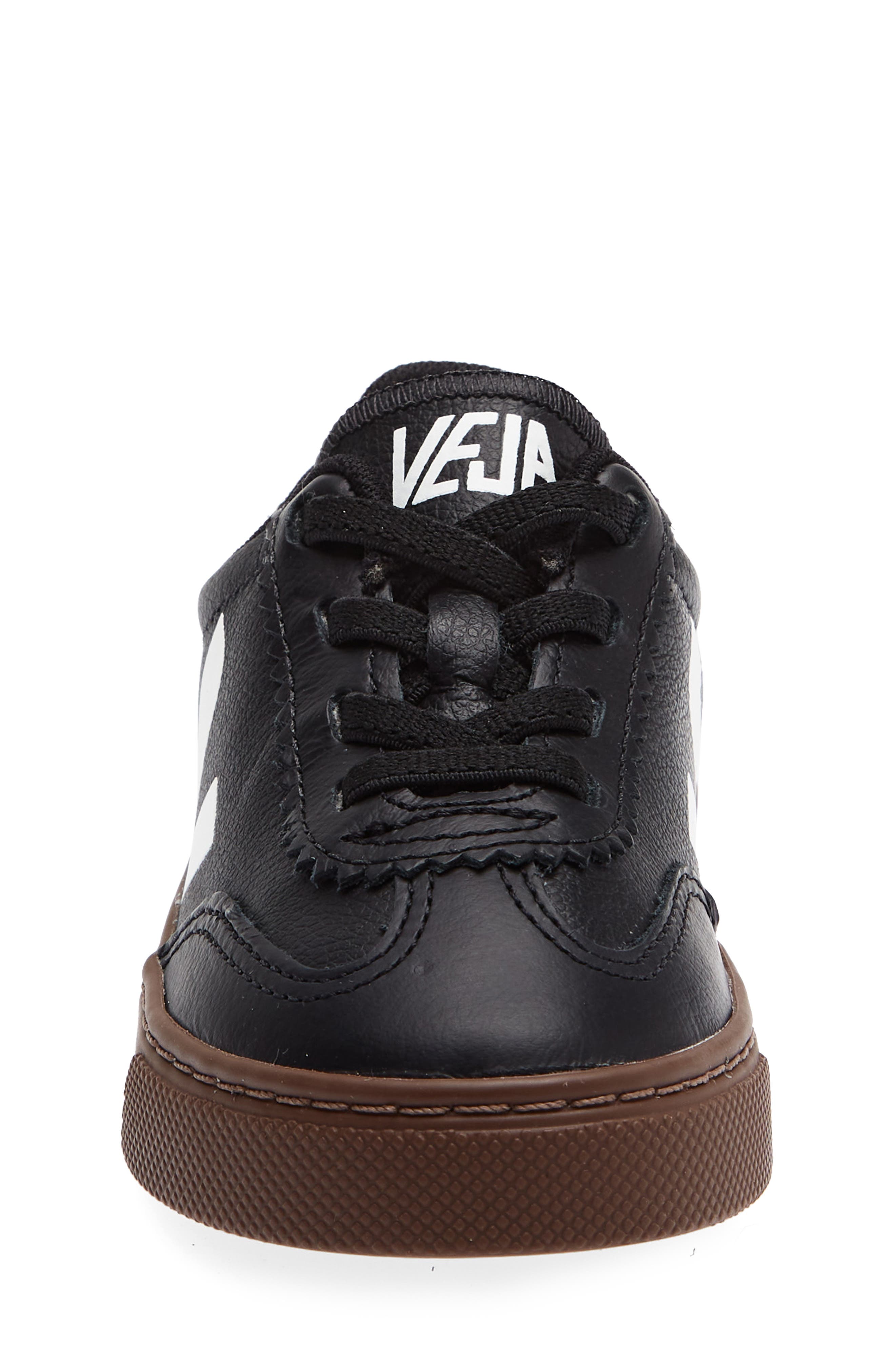 Kids' Volley Elastic Lace Sneaker, Alternate, color, BLACK WHITE BARK
