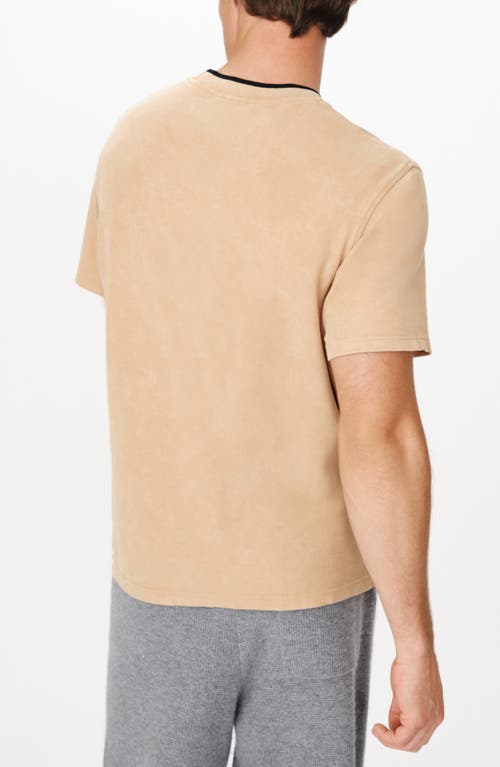 Atm Anthony Thomas Melillo Pique With Chroma Wash Short Sleeve Tee In Desert Tan