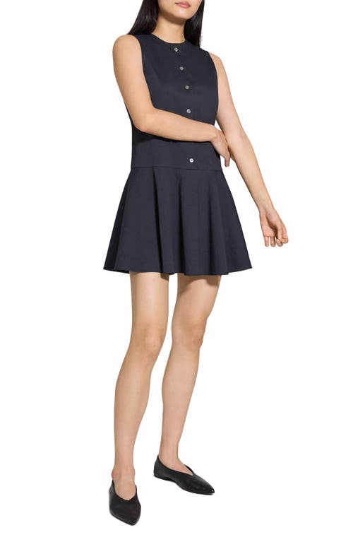 Theory Blue Sleeveless Mini Dress In Concord